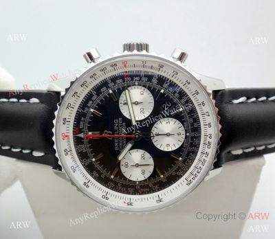 Swiss Copy Breitling 1884 Chronometre Navitimer Watch SS Case Black Dial